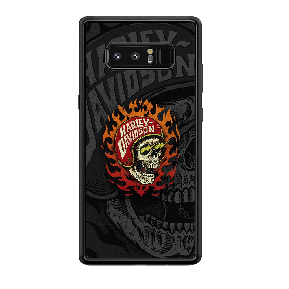 Harley Davidson Flaming Rider Samsung Galaxy Note 8 Case-Oxvistore