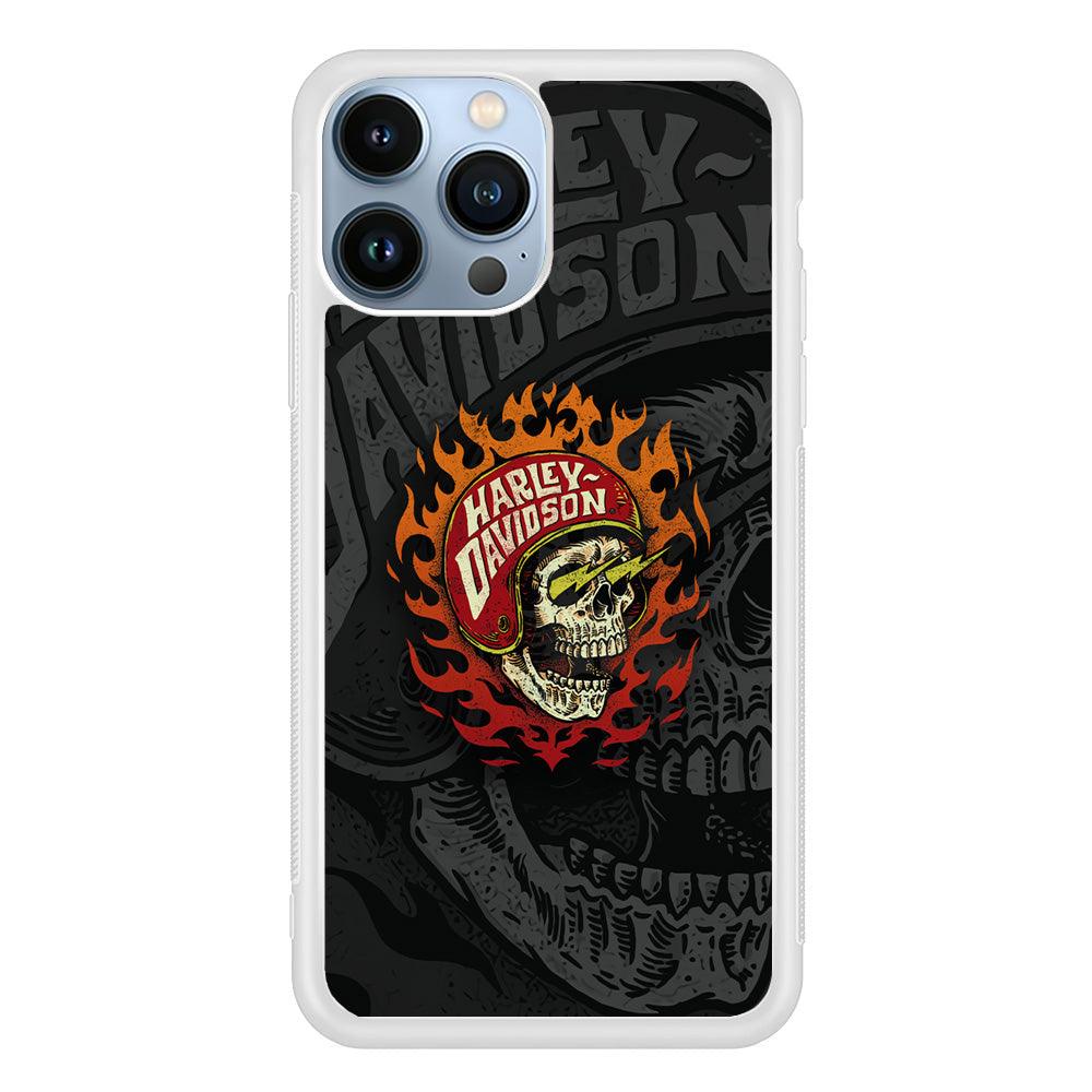 Harley Davidson Flaming Rider iPhone 13 Pro Case-Oxvistore