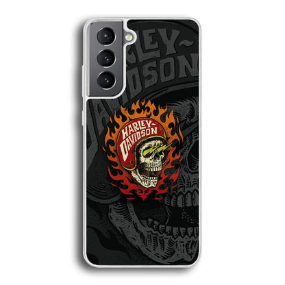 Harley Davidson Flaming Rider Samsung Galaxy S21 Plus Case-Oxvistore