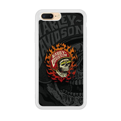 Harley Davidson Flaming Rider iPhone 8 Plus Case-Oxvistore