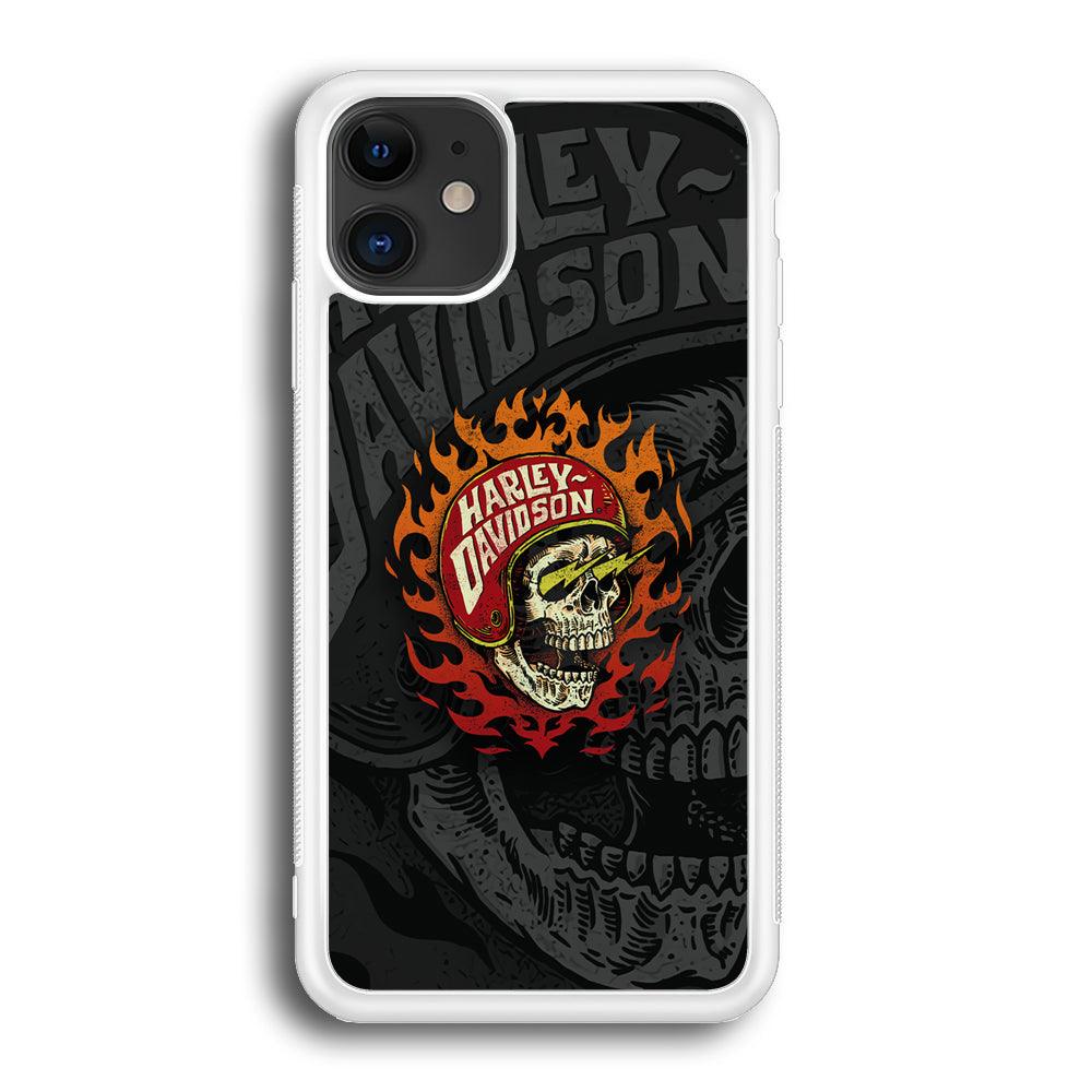 Harley Davidson Flaming Rider iPhone 12 Case-Oxvistore