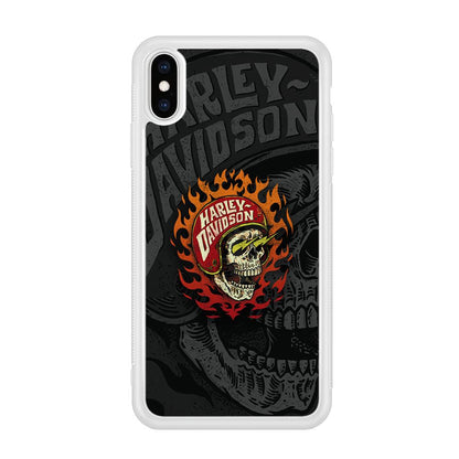 Harley Davidson Flaming Rider iPhone X Case-Oxvistore