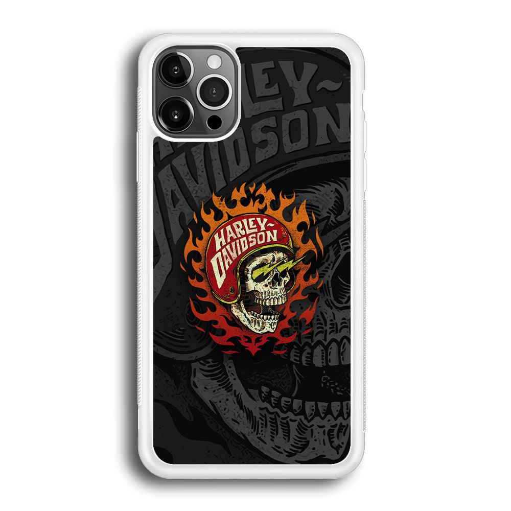 Harley Davidson Flaming Rider iPhone 12 Pro Case-Oxvistore