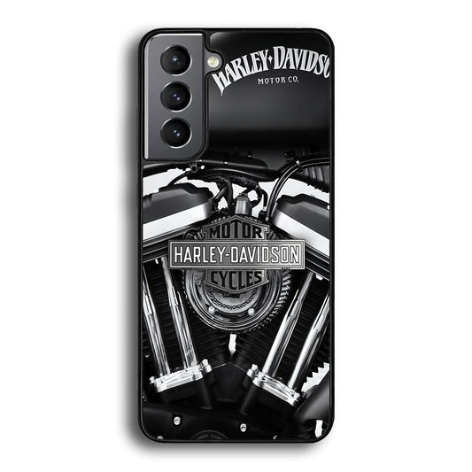 Harley Davidson Muscular Torsion Samsung Galaxy S24 Case-Rubber Black (2D Case)-Oxvistore