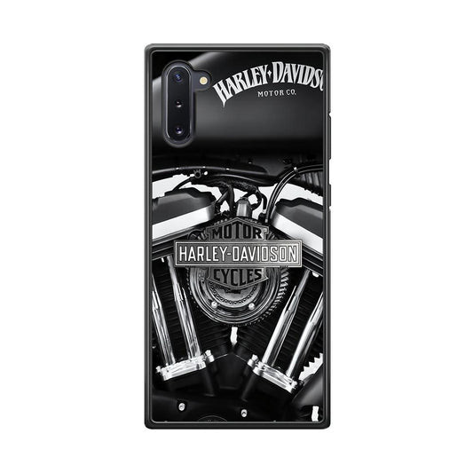 Harley Davidson Muscular Torsion Samsung Galaxy Note 10 Case-Rubber Black (2D Case)-Oxvistore