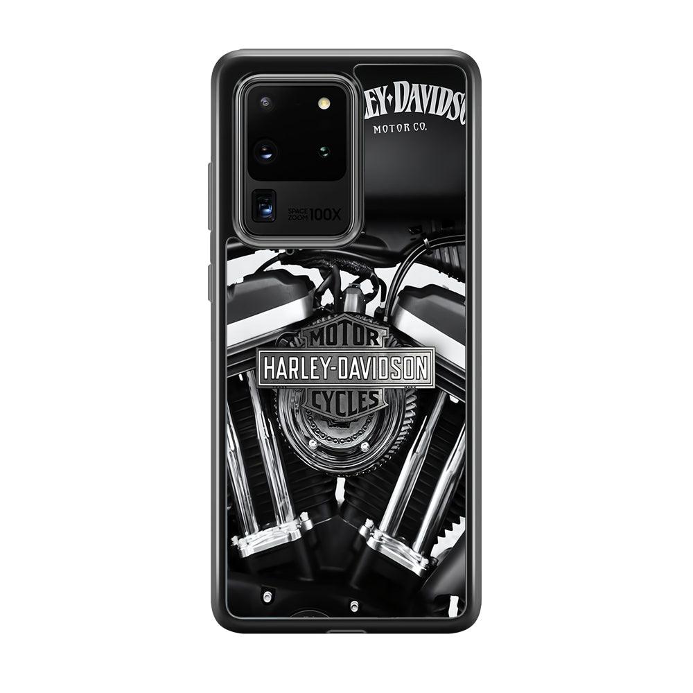 Harley Davidson Muscular Torsion Samsung Galaxy S20 Ultra Case-Rubber Black (2D Case)-Oxvistore