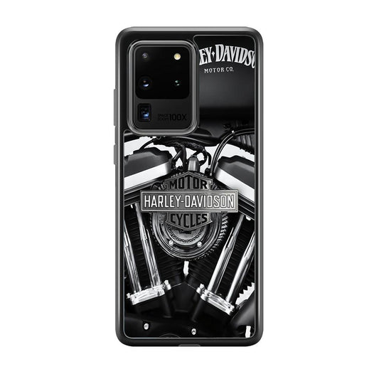 Harley Davidson Muscular Torsion Samsung Galaxy S20 Ultra Case-Rubber Black (2D Case)-Oxvistore