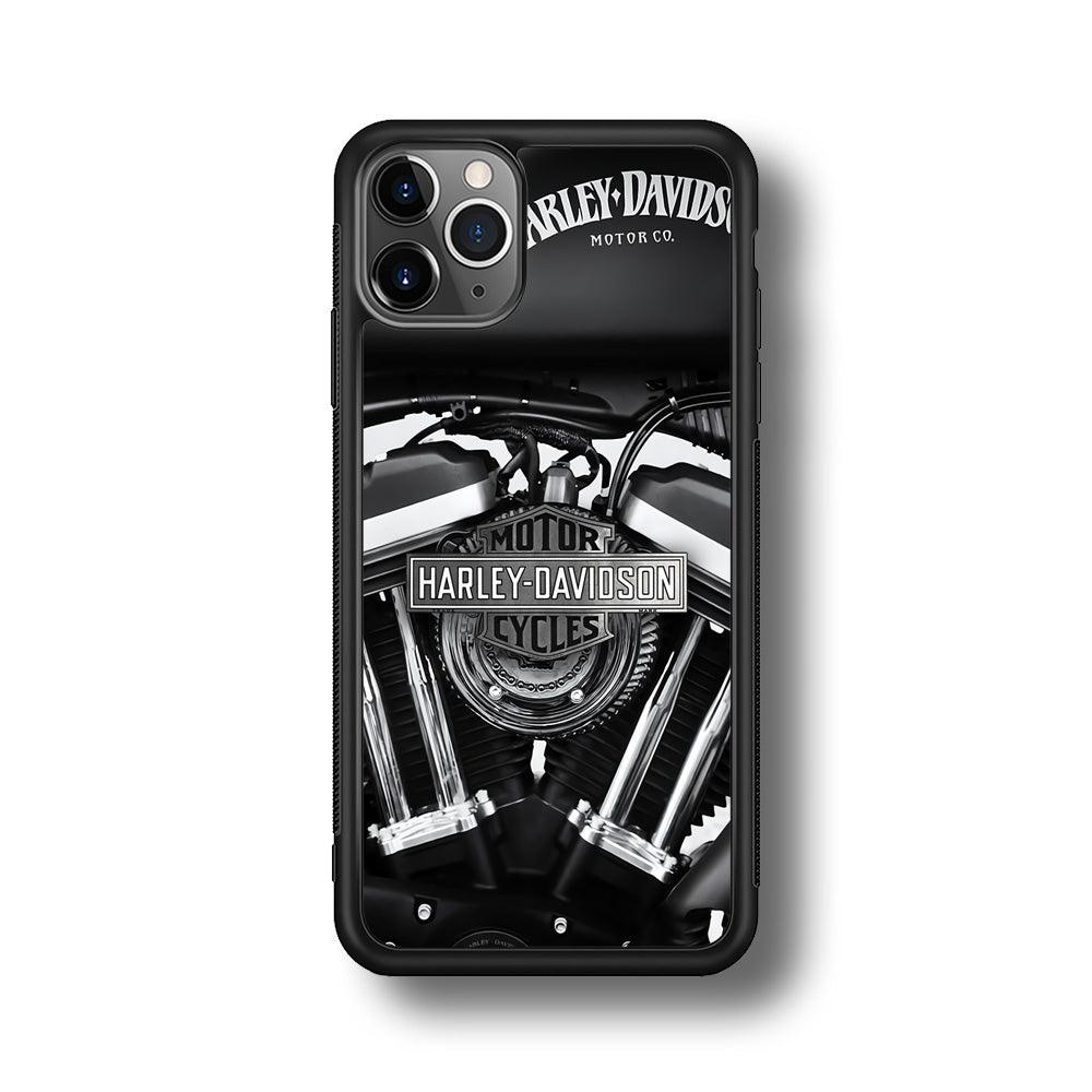 Harley Davidson Muscular Torsion iPhone 11 Pro Max Case-Rubber Black (2D Case)-Oxvistore