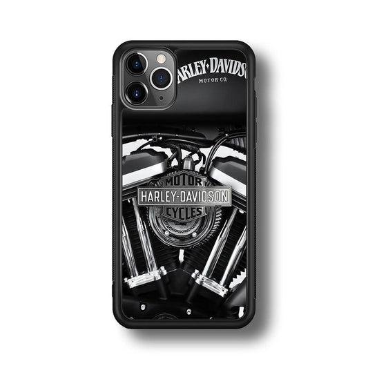 Harley Davidson Muscular Torsion iPhone 11 Pro Max Case-Rubber Black (2D Case)-Oxvistore
