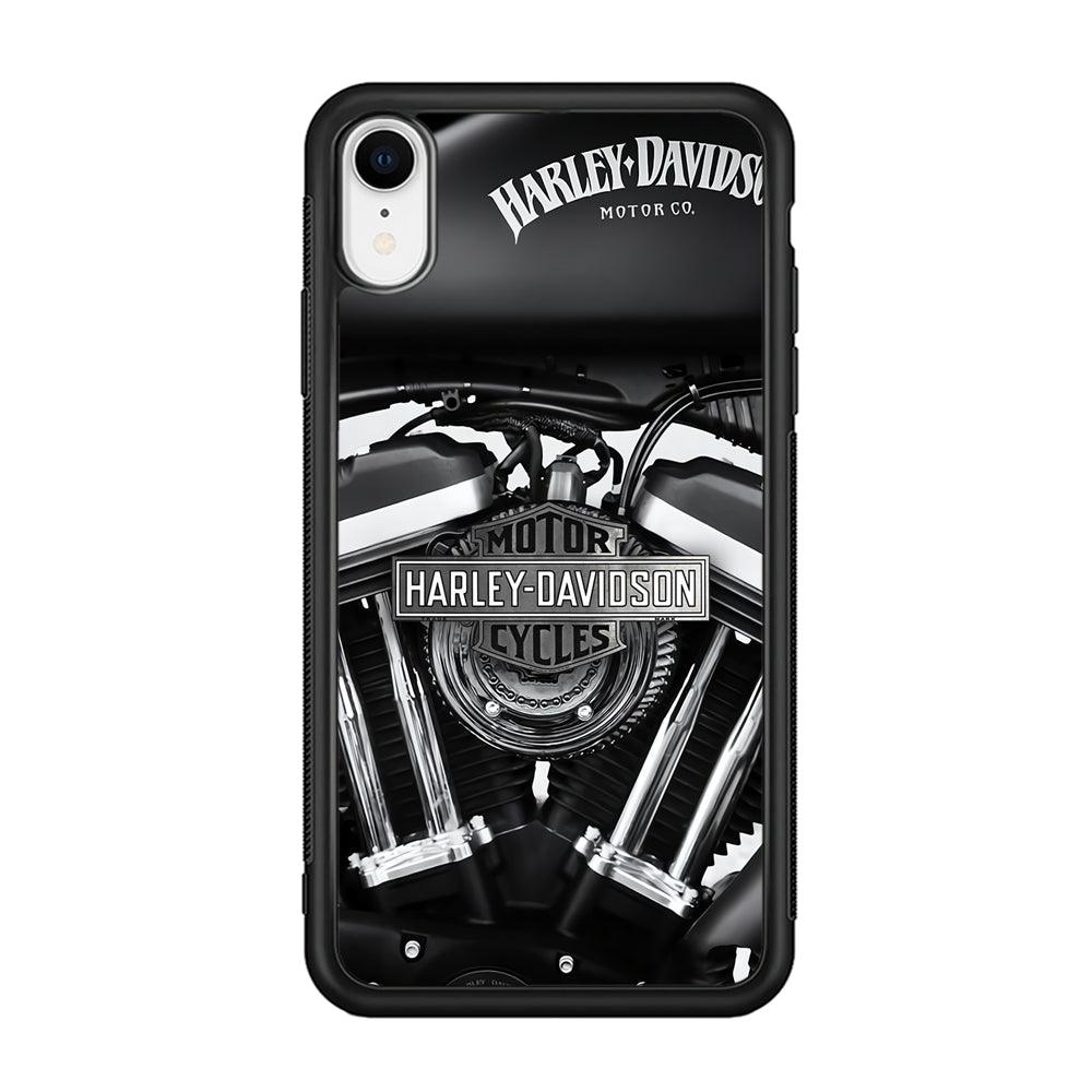 Harley Davidson Muscular Torsion iPhone XR Case-Rubber Black (2D Case)-Oxvistore