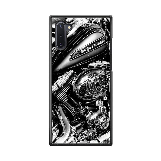 Harley Davidson Platinum Art Samsung Galaxy Note 10 Case-Rubber Black (2D Case)-Oxvistore