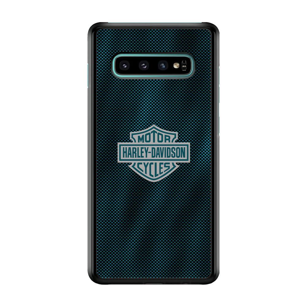 Harley Davidson Shiny Blue Steel Samsung Galaxy S10 Case-Oxvistore