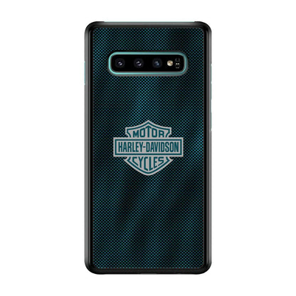 Harley Davidson Shiny Blue Steel Samsung Galaxy S10 Case-Oxvistore