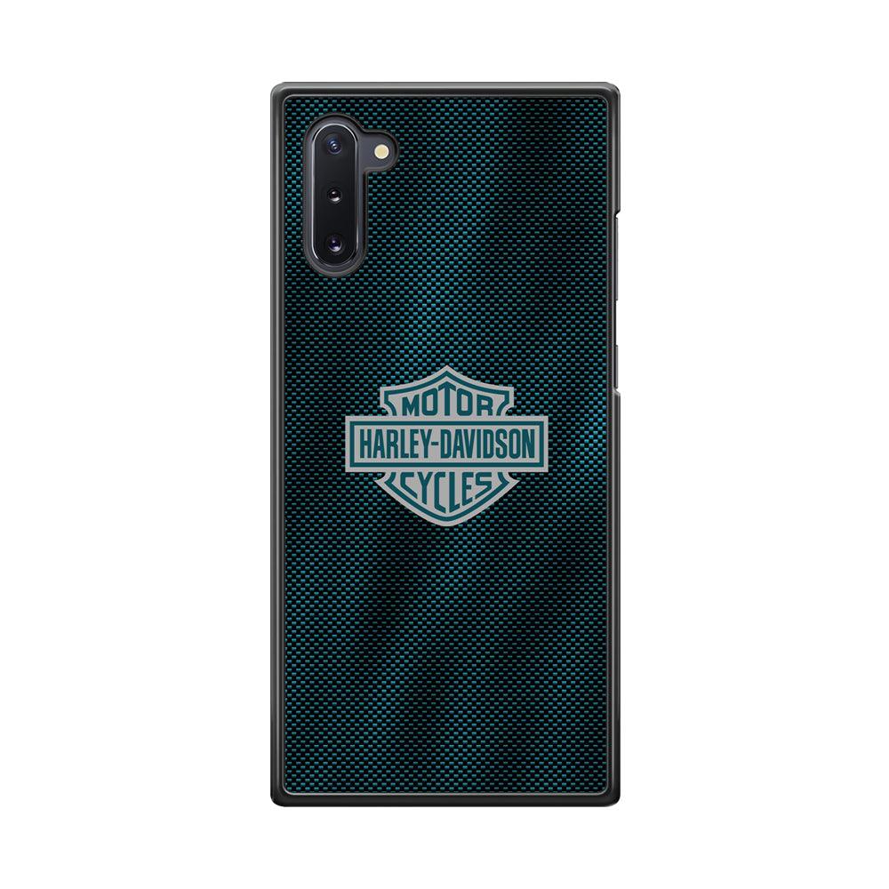 Harley Davidson Shiny Blue Steel Samsung Galaxy Note 10 Case-Rubber Black (2D Case)-Oxvistore
