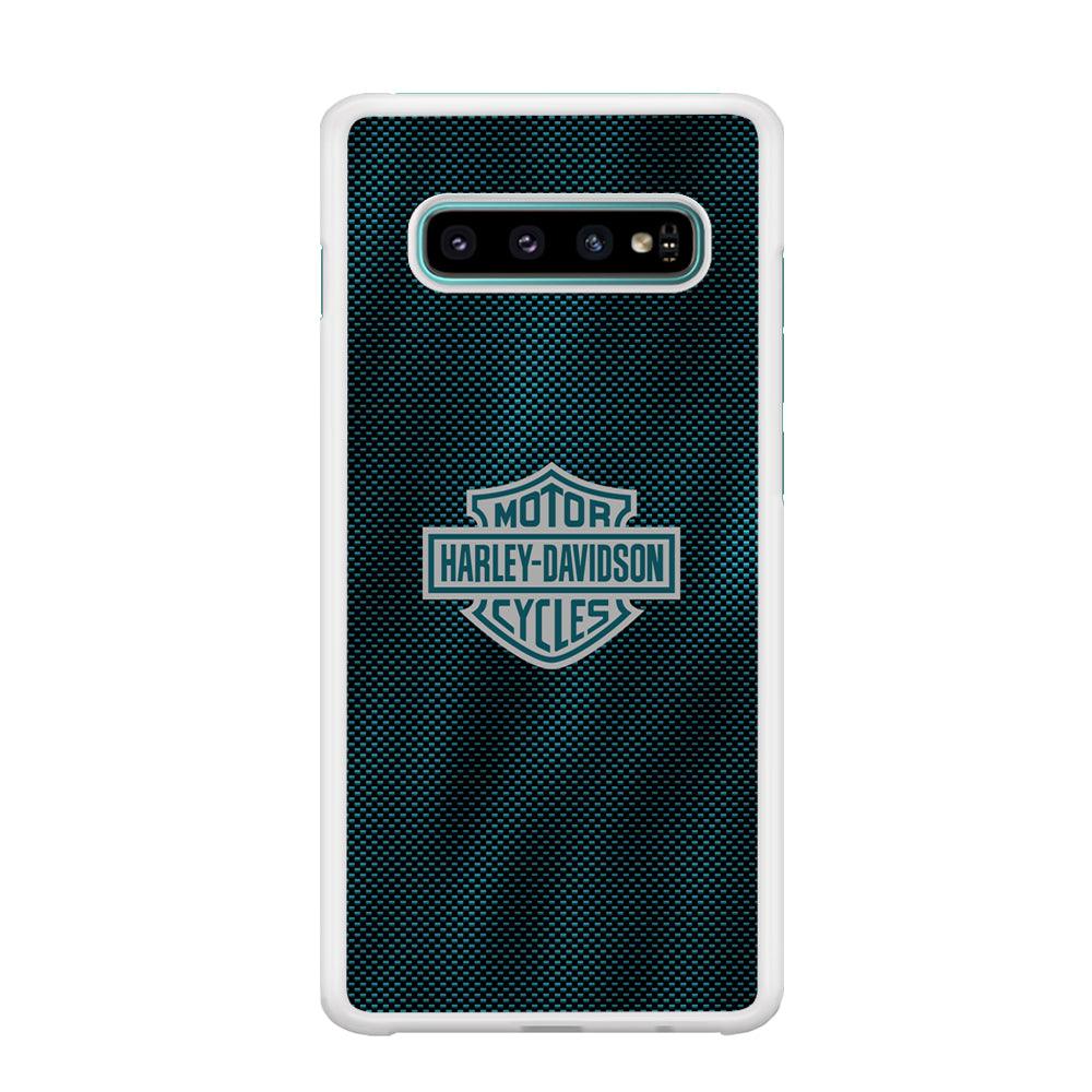 Harley Davidson Shiny Blue Steel Samsung Galaxy S10 Case-Oxvistore