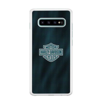 Harley Davidson Shiny Blue Steel Samsung Galaxy S10 Case-Oxvistore