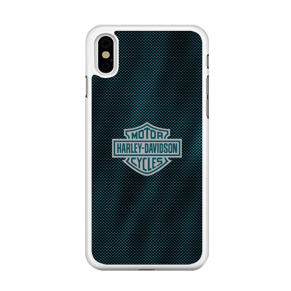 Harley Davidson Shiny Blue Steel iPhone XS Case-Oxvistore