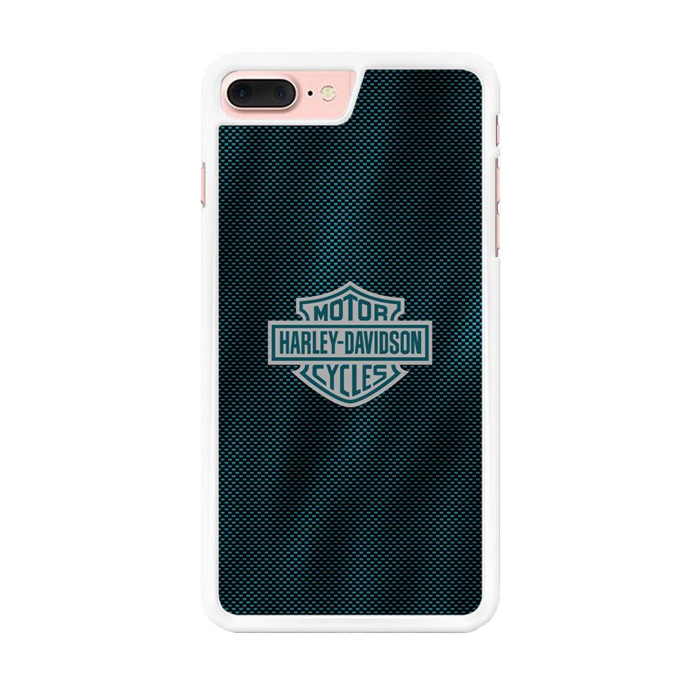 Harley Davidson Shiny Blue Steel iPhone 8 Plus Case-Oxvistore