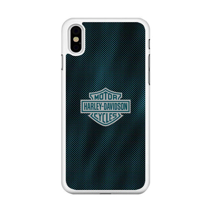 Harley Davidson Shiny Blue Steel iPhone X Case-Oxvistore