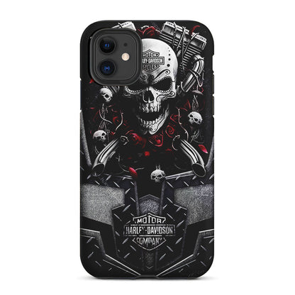 Harley Davidson Skull Art 2 in 1 Tough Phone Case