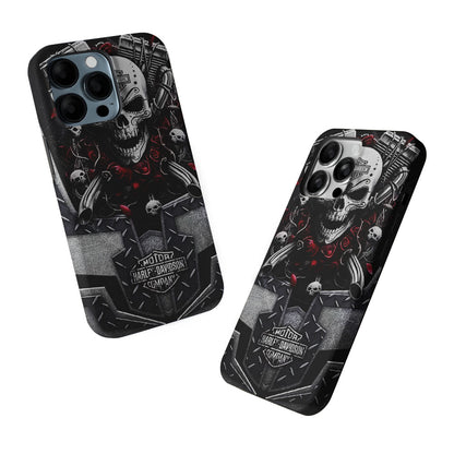 Harley Davidson Skull Art 2 in 1 Tough Phone Case