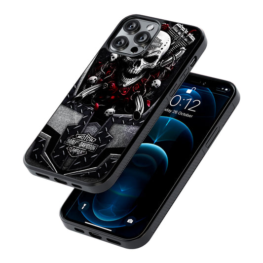 Harley Davidson Skull Art 2D Rubber Phone Case