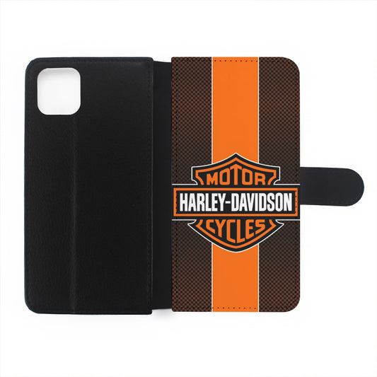 Harley Davidson Square Pattern Flip Wallet Phone Case