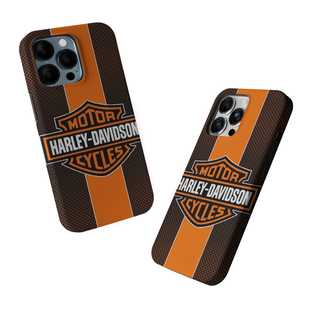 Harley Davidson Square Pattern 2 in 1 Tough Phone Case