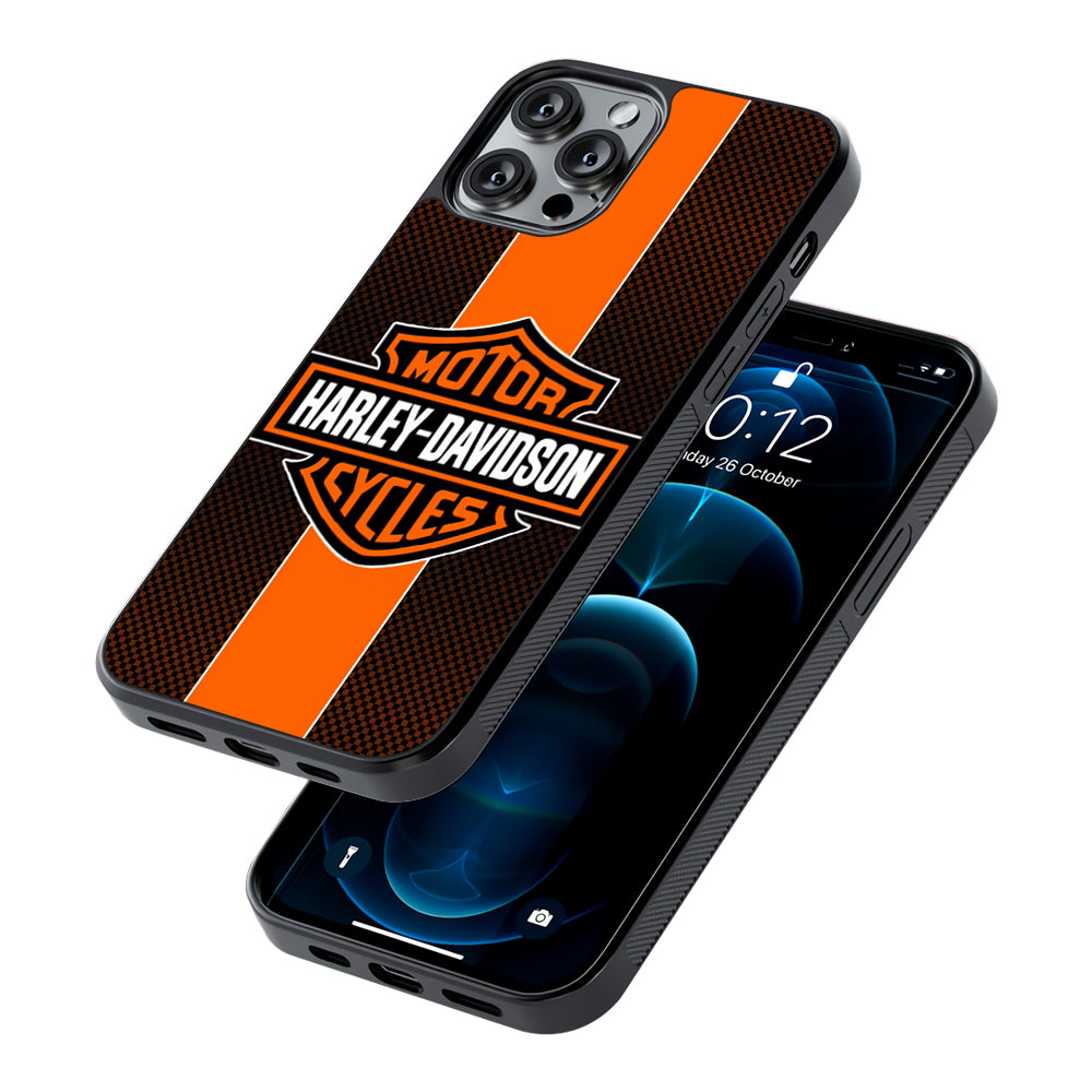 Harley Davidson Square Pattern 2D Rubber Phone Case