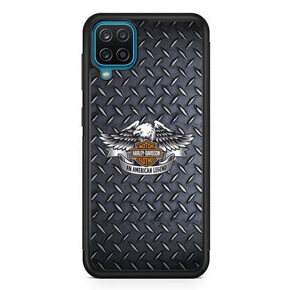 Harley Davidson Steel Texture Samsung Galaxy A12 Case-Oxvistore