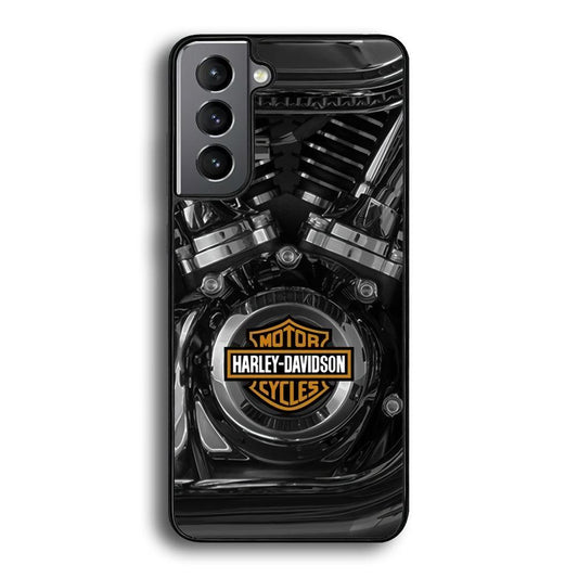 Harley Davidson The Torque Samsung Galaxy S24 Case-Rubber Black (2D Case)-Oxvistore