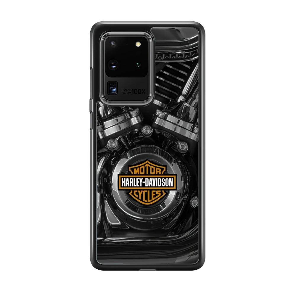 Harley Davidson The Torque Samsung Galaxy S20 Ultra Case-Rubber Black (2D Case)-Oxvistore
