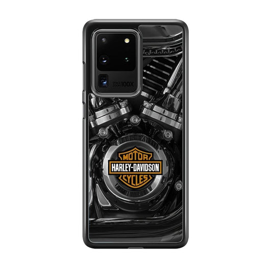 Harley Davidson The Torque Samsung Galaxy S20 Ultra Case-Rubber Black (2D Case)-Oxvistore