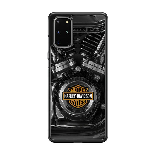Harley Davidson The Torque Samsung Galaxy S20 Plus Case-Rubber Black (2D Case)-Oxvistore