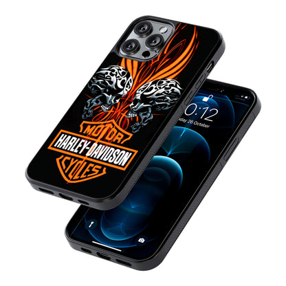 Harley Davidson Two Skull 2D Rubber Phone Case