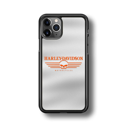 Harley Davidson White Metal iPhone 11 Pro Case-Oxvistore