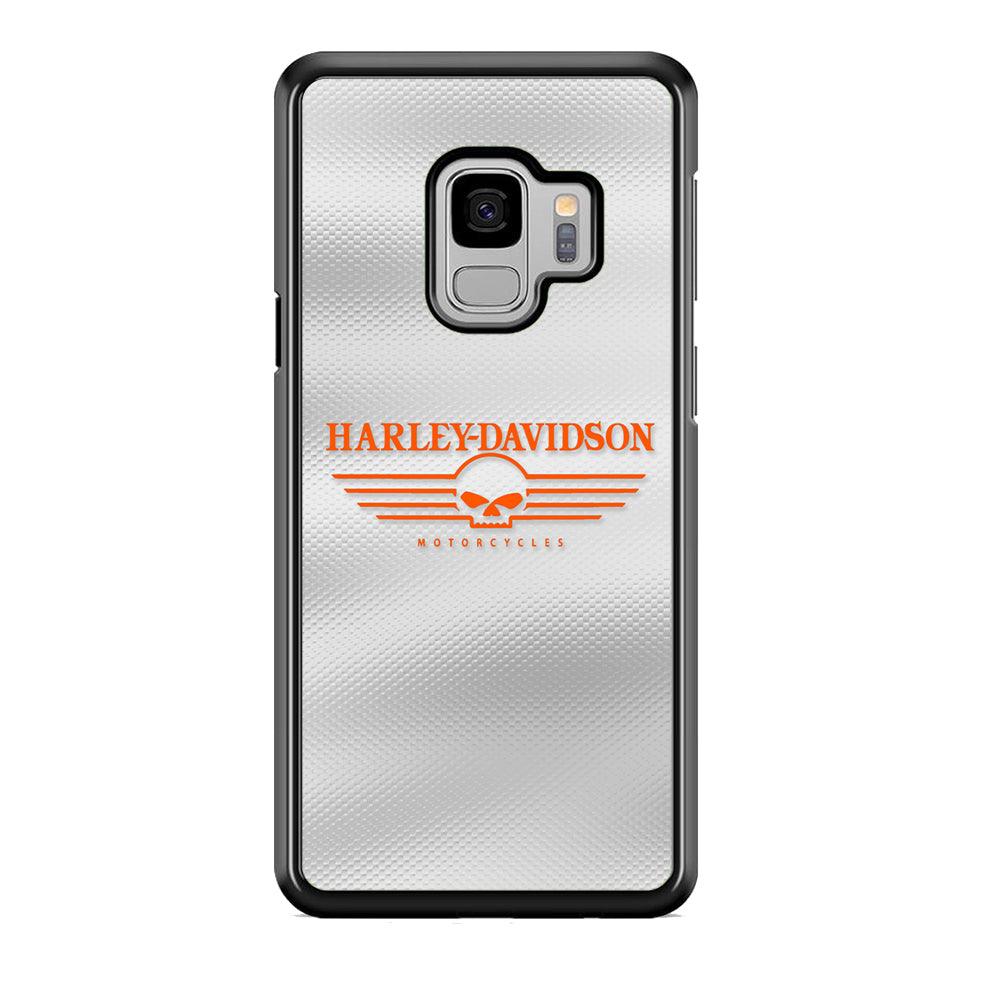 Harley Davidson White Metal Samsung Galaxy S9 Case-Oxvistore