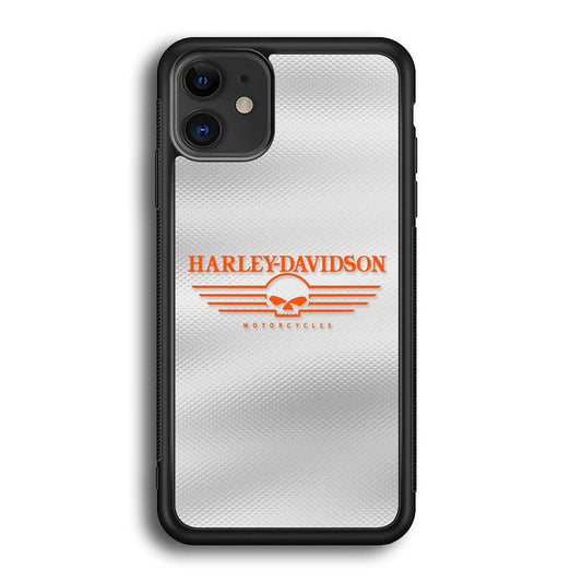 Harley Davidson White Metal iPhone 12 Case-Oxvistore