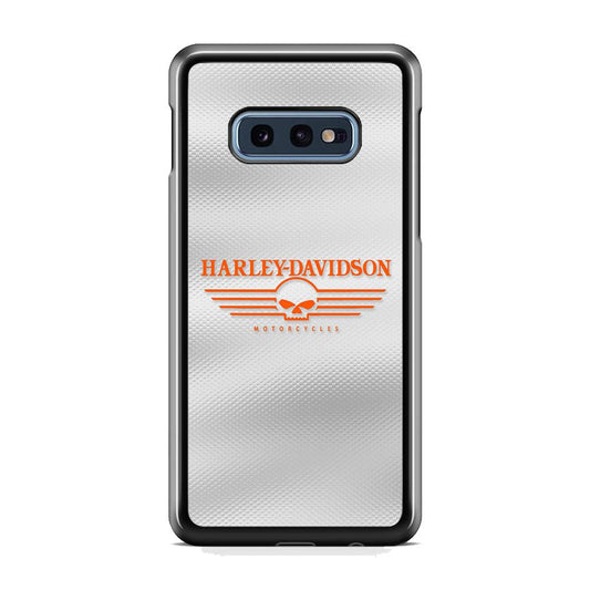 Harley Davidson White Metal Samsung Galaxy S10E Case-Oxvistore