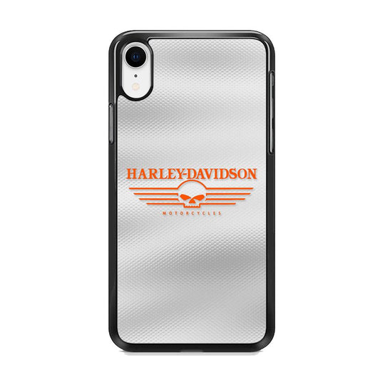 Harley Davidson White Metal iPhone XR Case-Oxvistore