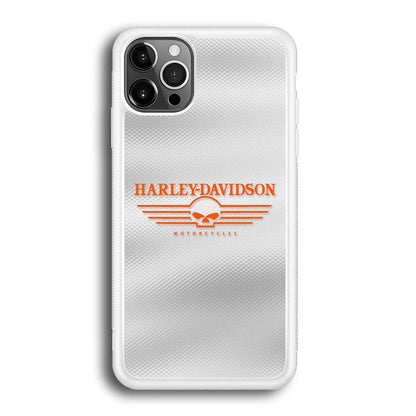 Harley Davidson White Metal iPhone 12 Pro Max Case-Oxvistore