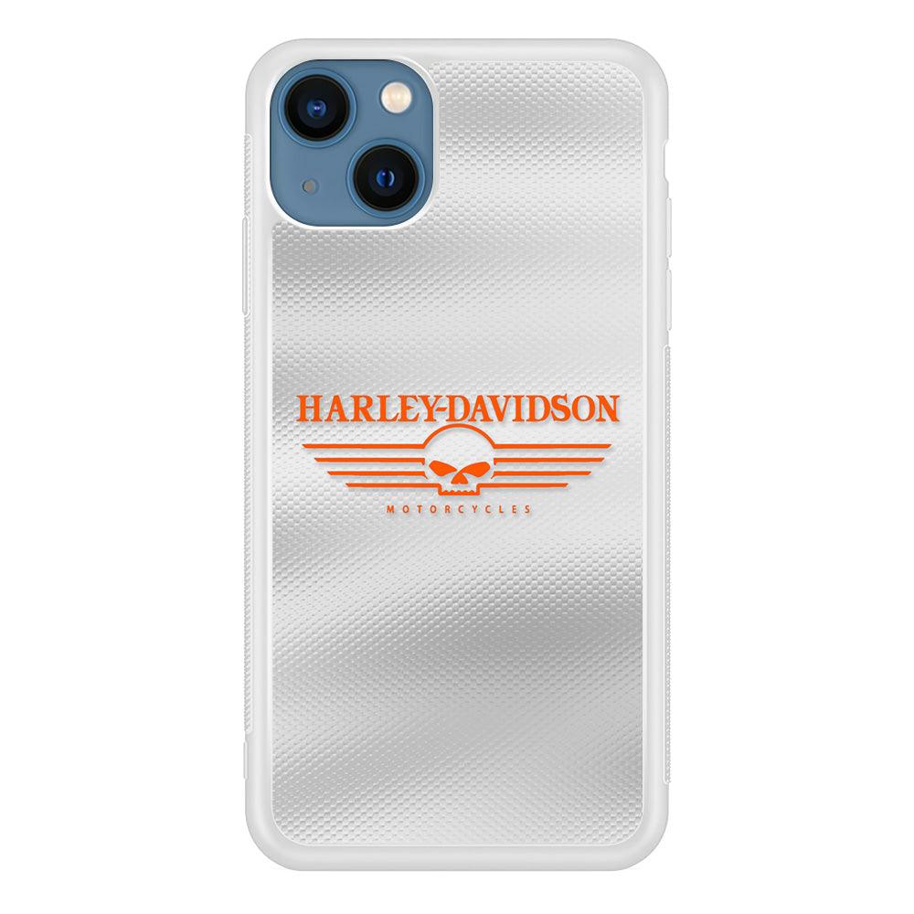 Harley Davidson White Metal iPhone 15 Plus Case-Oxvistore