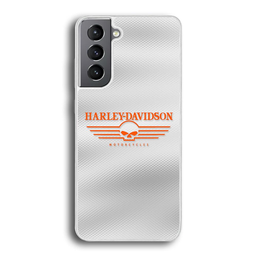 Harley Davidson White Metal Samsung Galaxy S21 Plus Case-Oxvistore