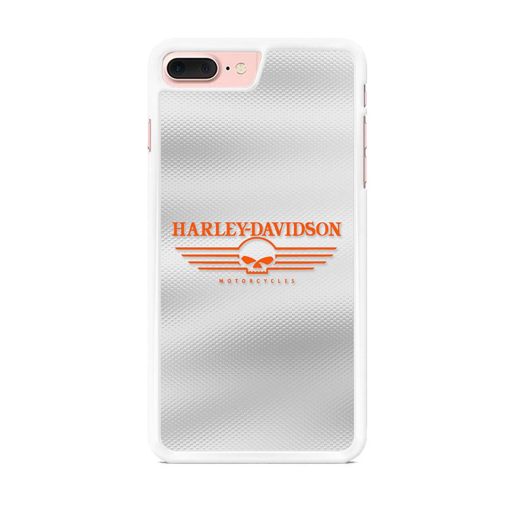 Harley Davidson White Metal iPhone 8 Plus Case-Oxvistore