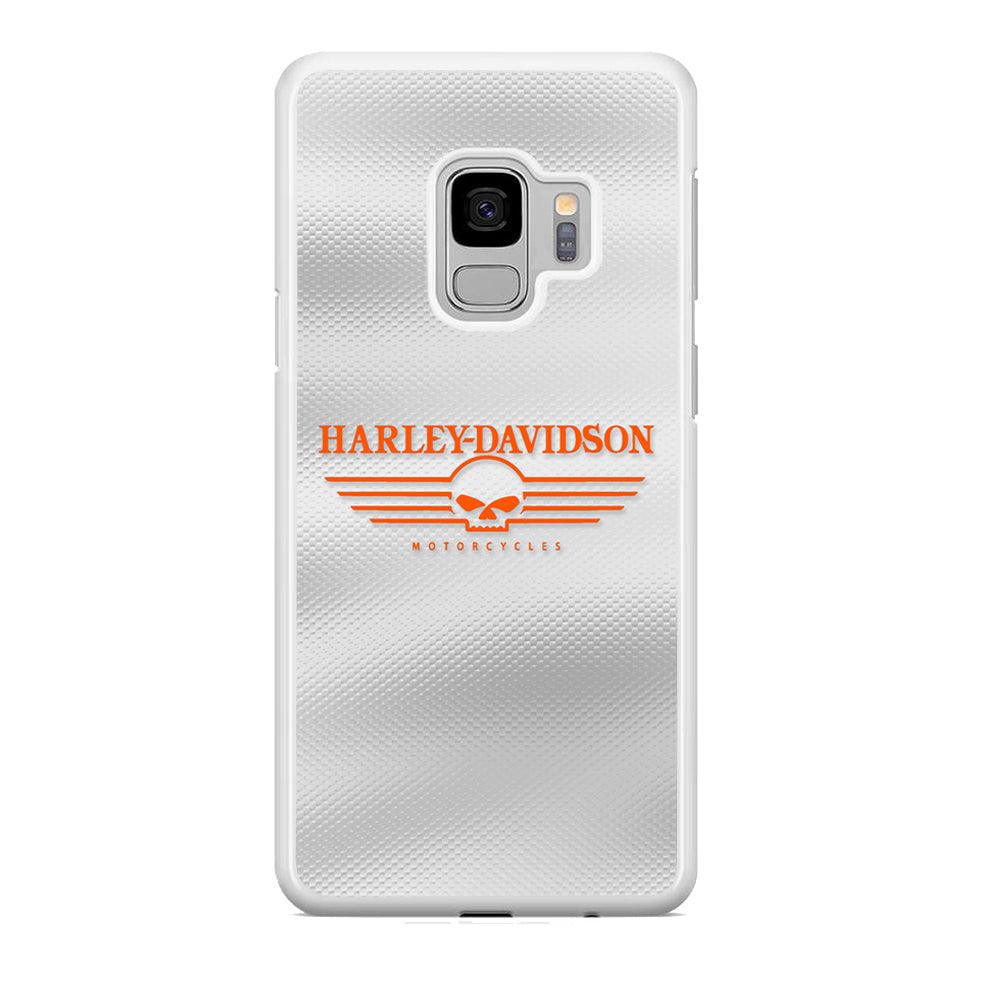 Harley Davidson White Metal Samsung Galaxy S9 Case-Oxvistore