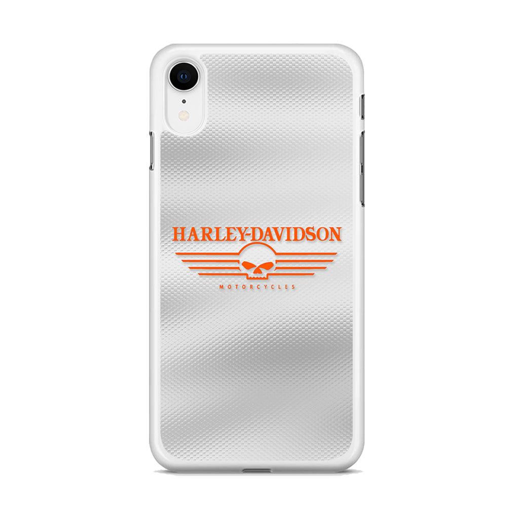 Harley Davidson White Metal iPhone XR Case-Oxvistore