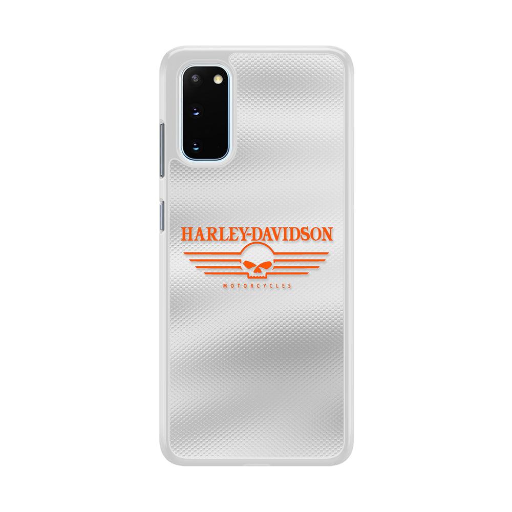 Harley Davidson White Metal Samsung Galaxy S20 Case-Oxvistore