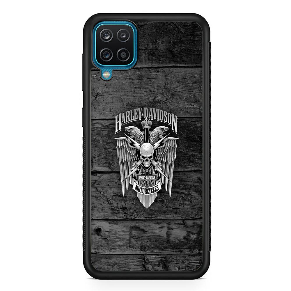 Harley Davidson Wooden B&W Samsung Galaxy A12 Case-Oxvistore