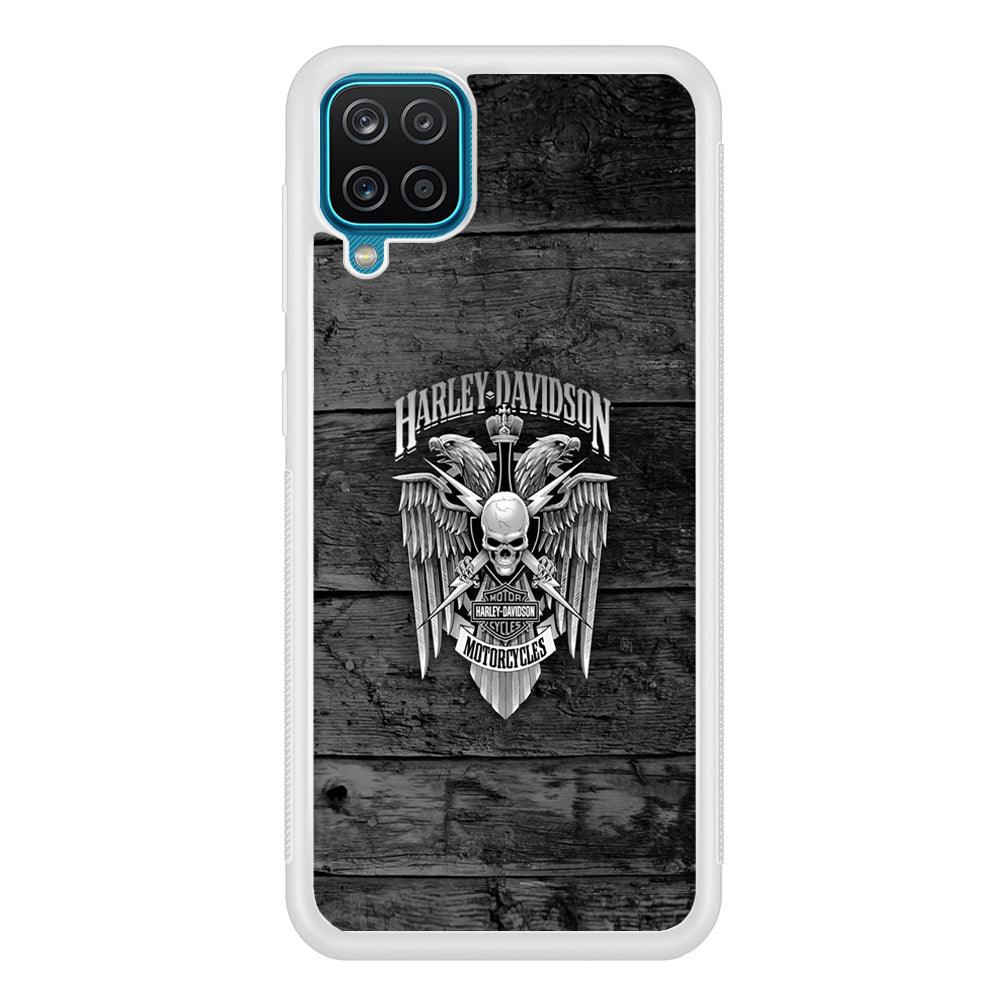 Harley Davidson Wooden B&W Samsung Galaxy A12 Case-Oxvistore