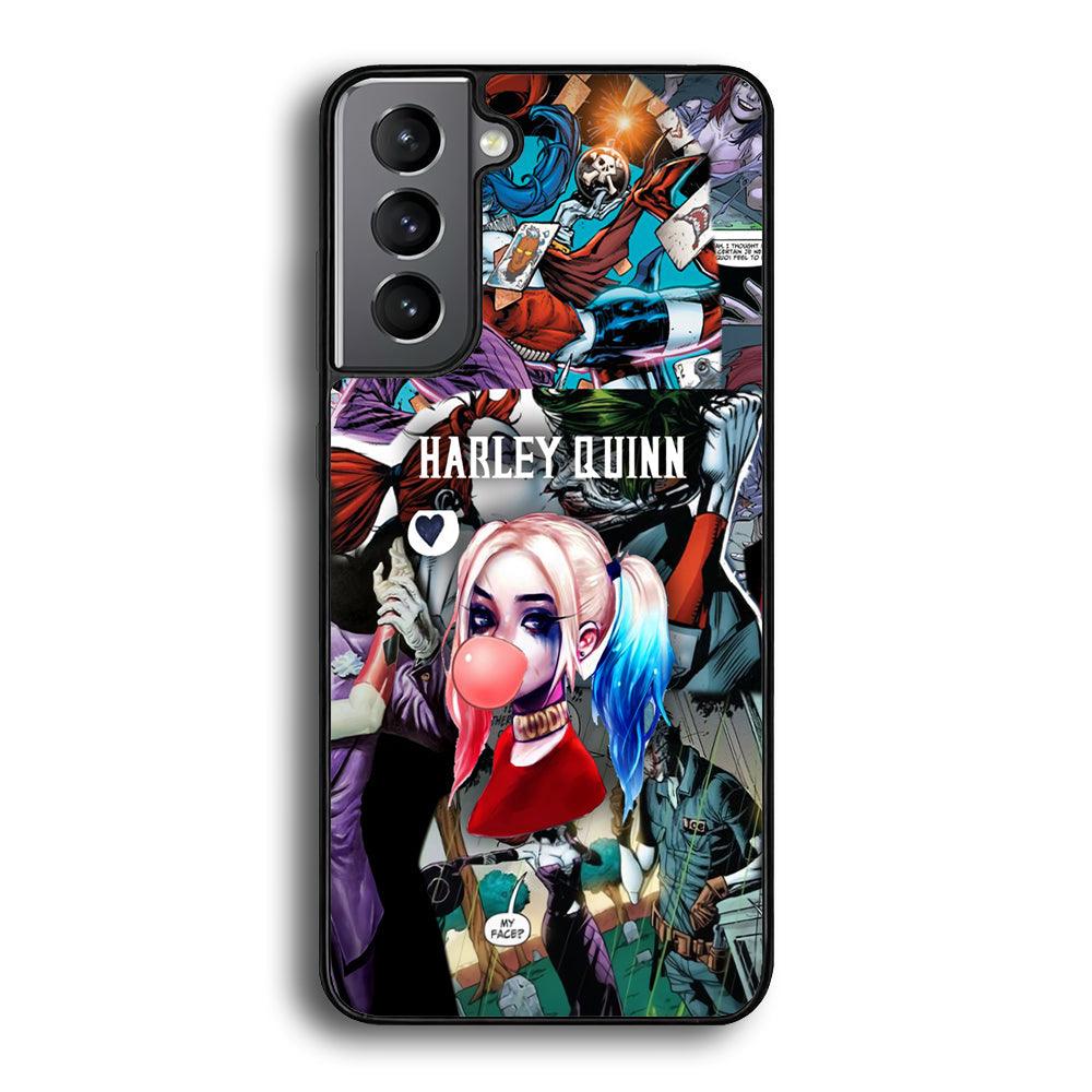 Harley Quinn Bubblegum Boom Samsung Galaxy S23 Case-Rubber Black (2D Case)-Oxvistore